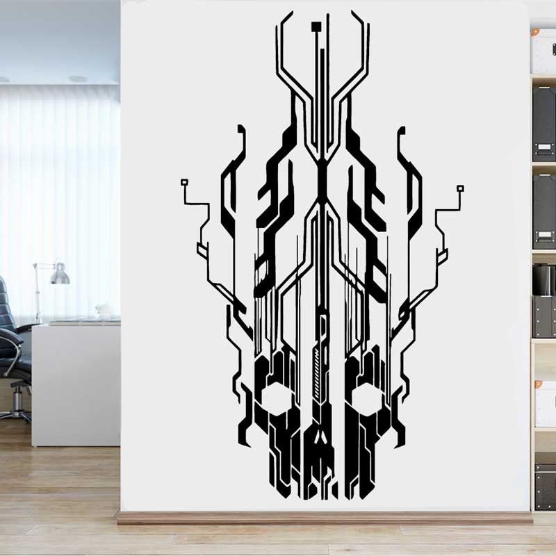 Chip Circuit Tech Skull Vinyl  - Tech Office Wall recensione e prezzo