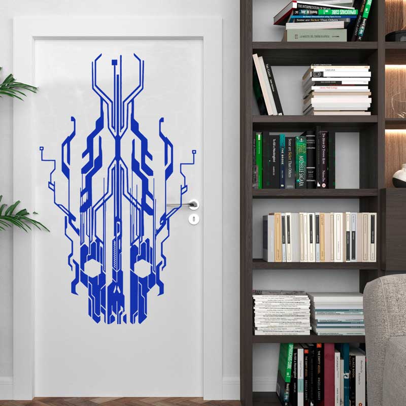 Chip Circuit Tech Skull Vinyl  - Tech Office Wall recensione e prezzo