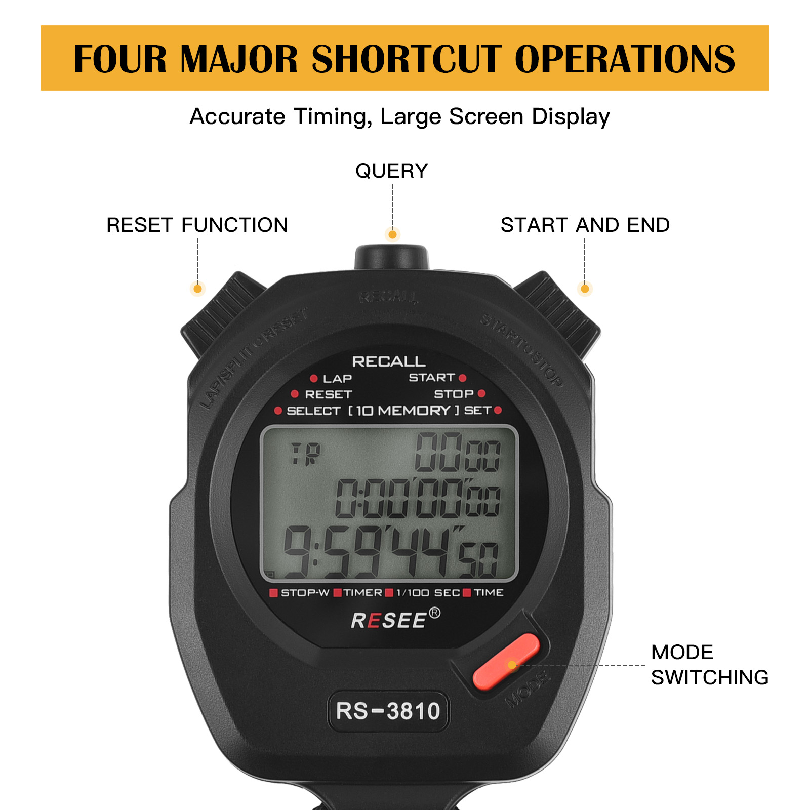 Sports Stopwatch Timer 100 Mem - Digital Timer Countdown recensione e prezzo