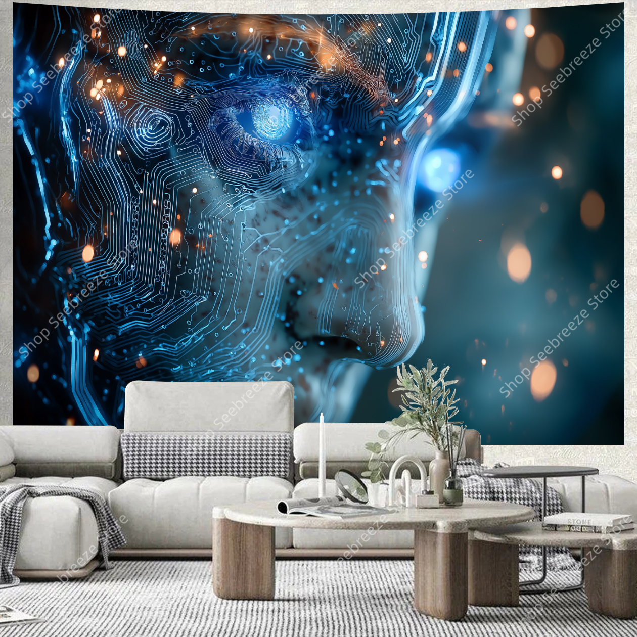 Cyberpunk Circuit Board Tapest - Tech Office Wall recensione e prezzo