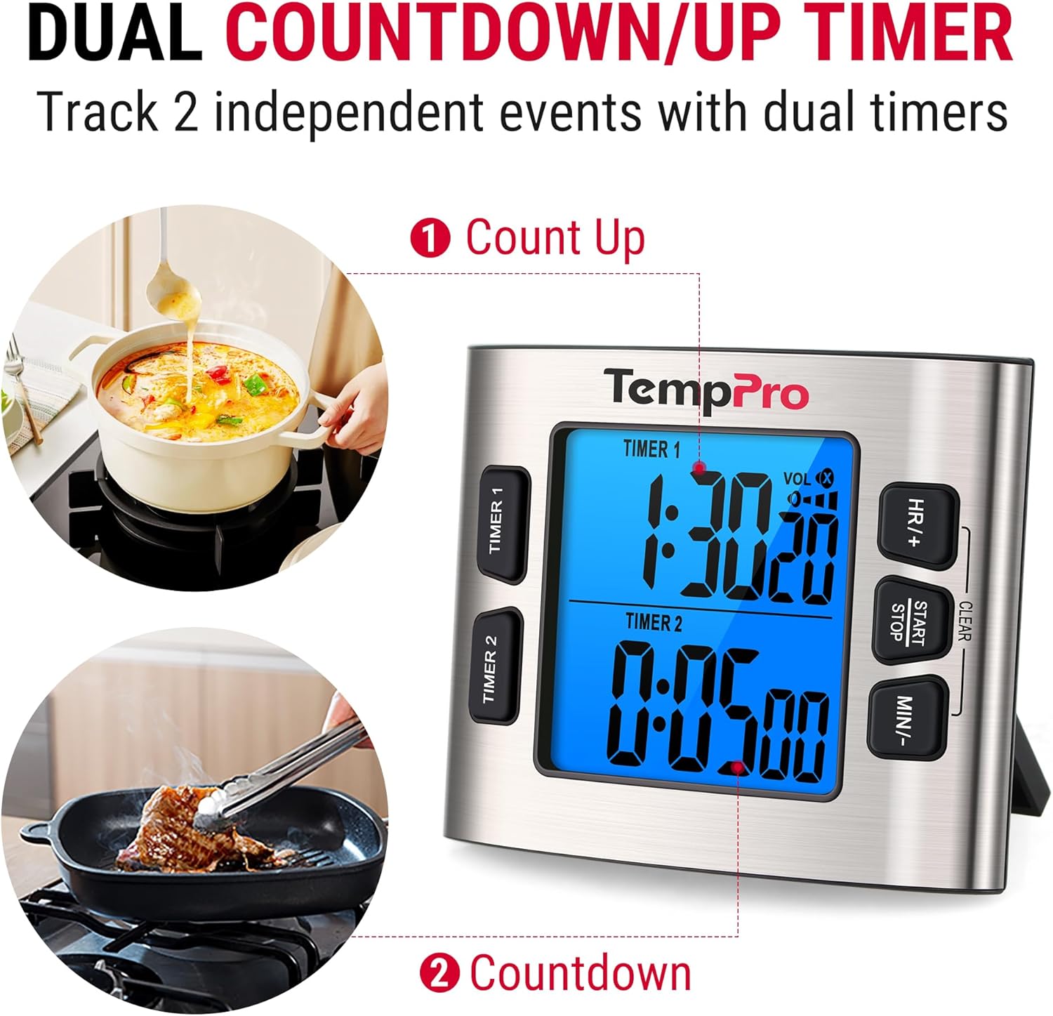 24H Digital Timer with Dual Co - Digital Timer Countdown recensione e prezzo