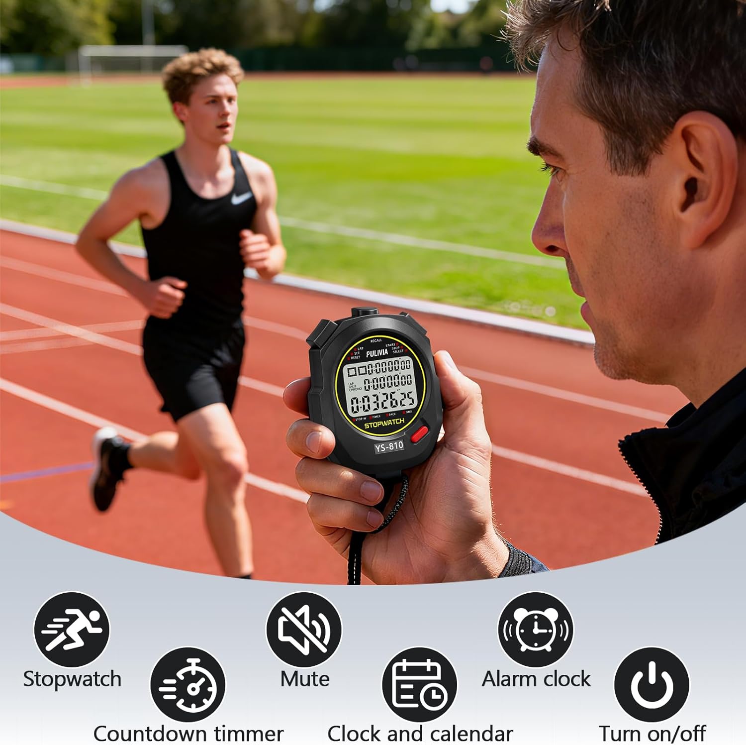 10-Lap Stopwatch for Sports, C - Digital Timer Countdown recensione e prezzo