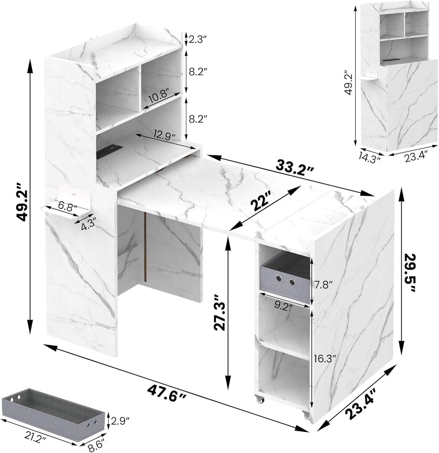Foldable Manicure Table Nail D - Tech Office Wall recensione e prezzo