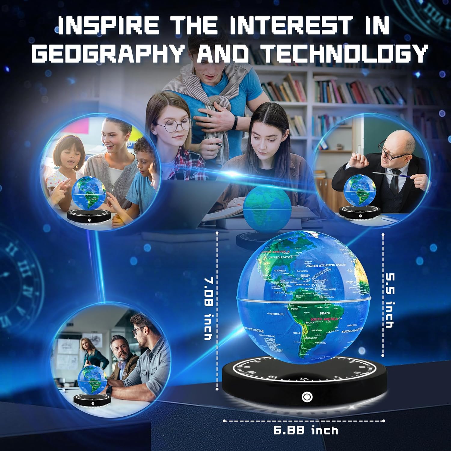 Magnetic Levitating Globe with - Office Tech And Gadgets recensione e prezzo