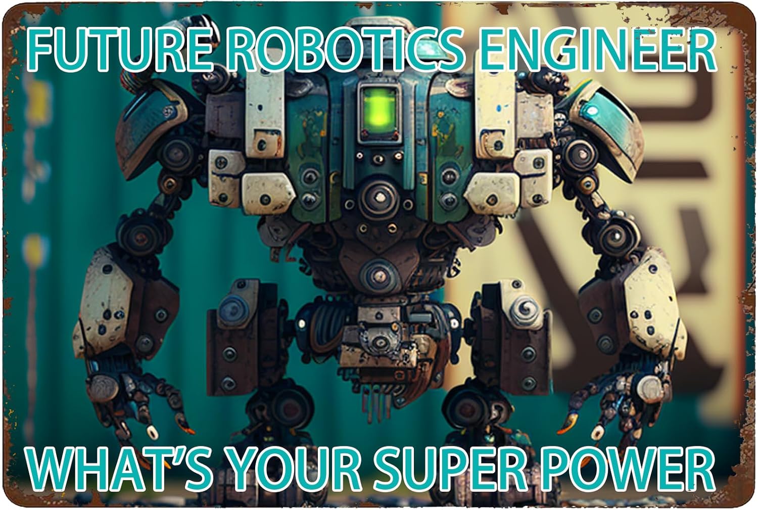 Robotics Engineer Metal Sign   - Tech Office Wall recensione e prezzo
